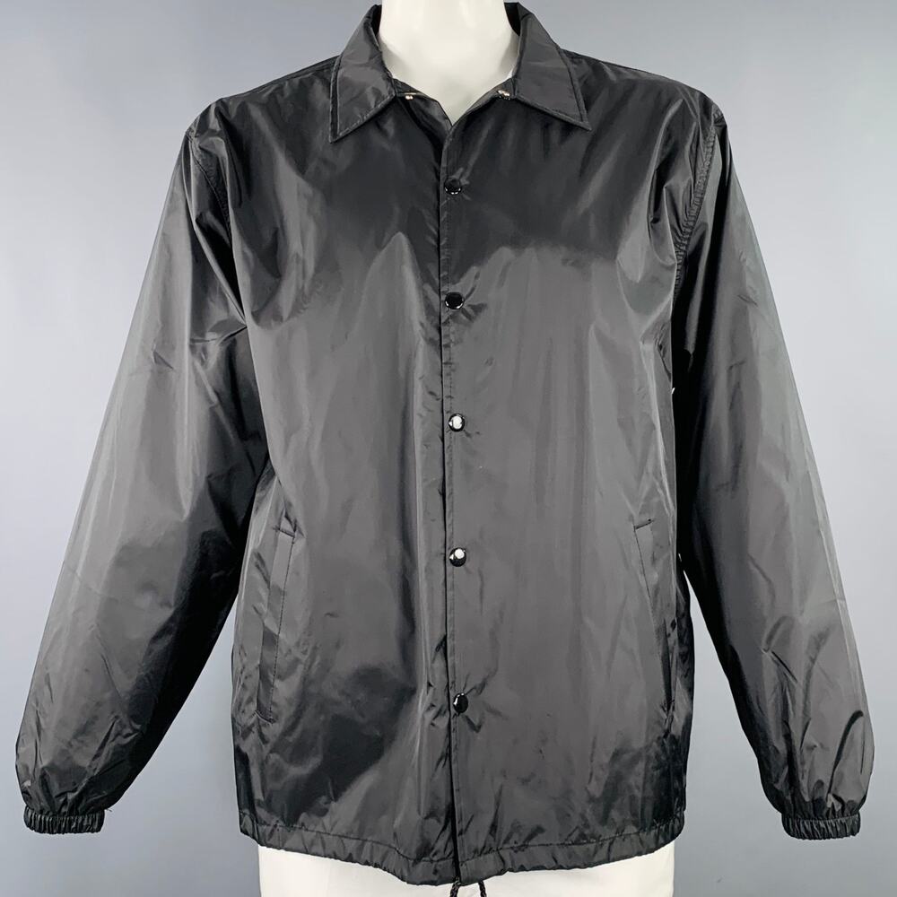COMME des GARCONS 2022 Size XL Black Logo Windbreaker Jacket